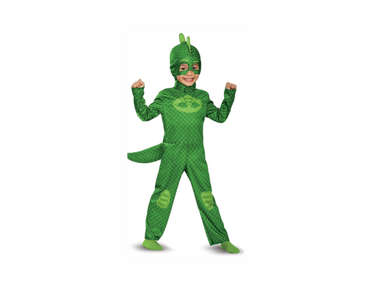 Disfraz Gekko Classic Pj Masks Disfraz Grande Verde, Para Niños de 4-6 años