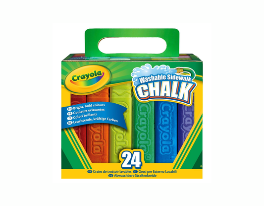 CRAYOLA JUMBO WASHABLE CHALK X24