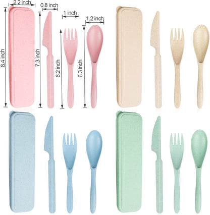 Cubiertos con Estuche para Lonchera (Cuchillo, Tenedor y Cuchara)