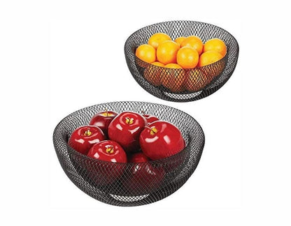 Set of 2 Mesh Fruit Bowls