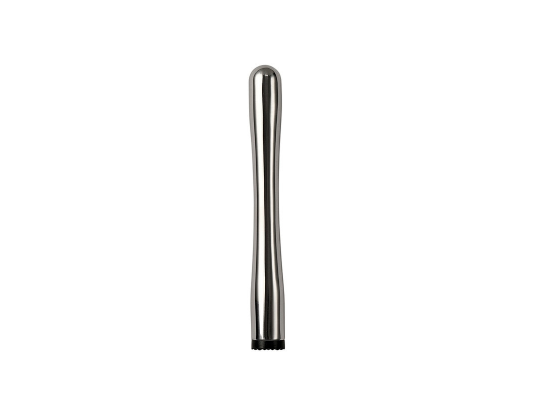Machacador o mortero para Bar de Acero Inoxidable con Punta de Plástico Negro