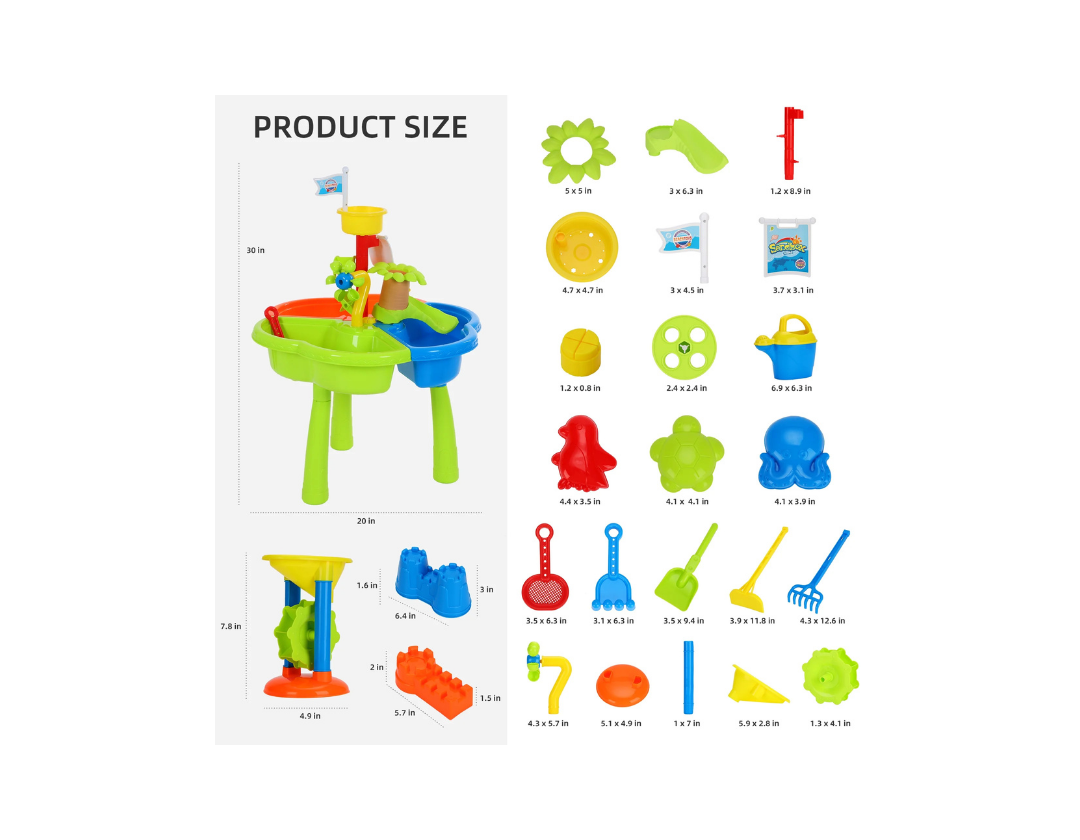 Mesa De Agua Con Arena Yexmax Para Niños 3 En 1
