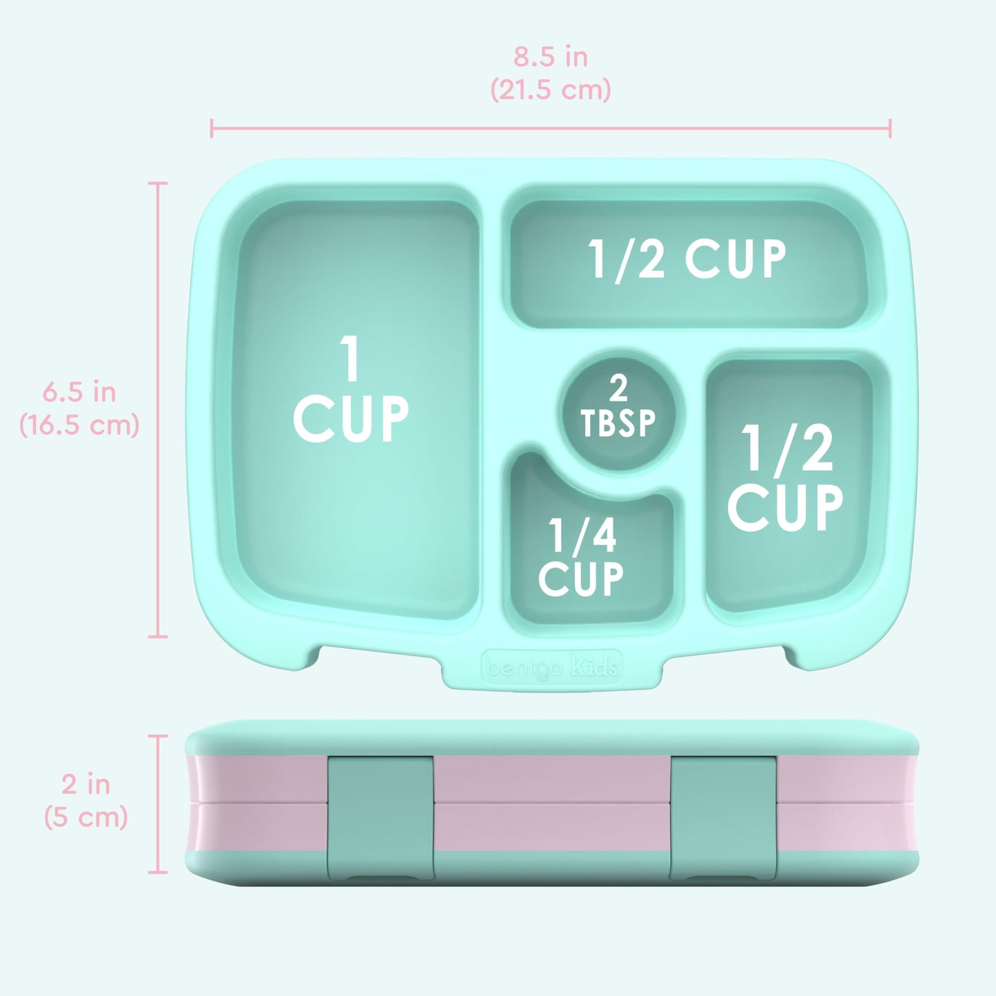 Bentgo Kids Lonchera estilo Bento con 5 compartimentos, a prueba de fugas y sin BPA, ideal para niños de 3 a 7 años. Chita, tigre, animal print.