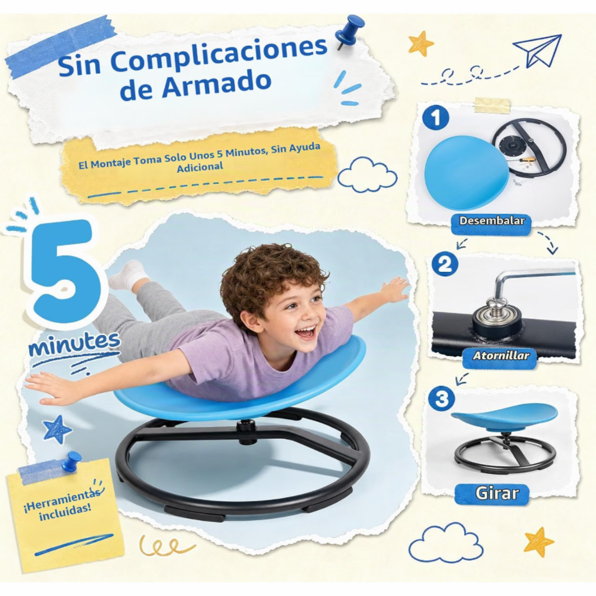 Silla sensorial giratoria
