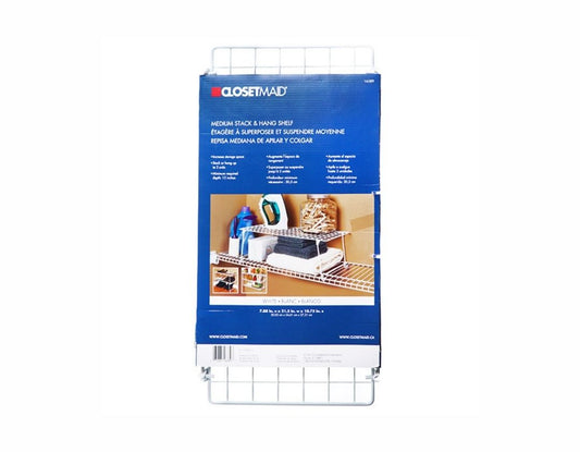 Estanteria Organizador Lavanderia Apilable y Colgante Blanco de malla