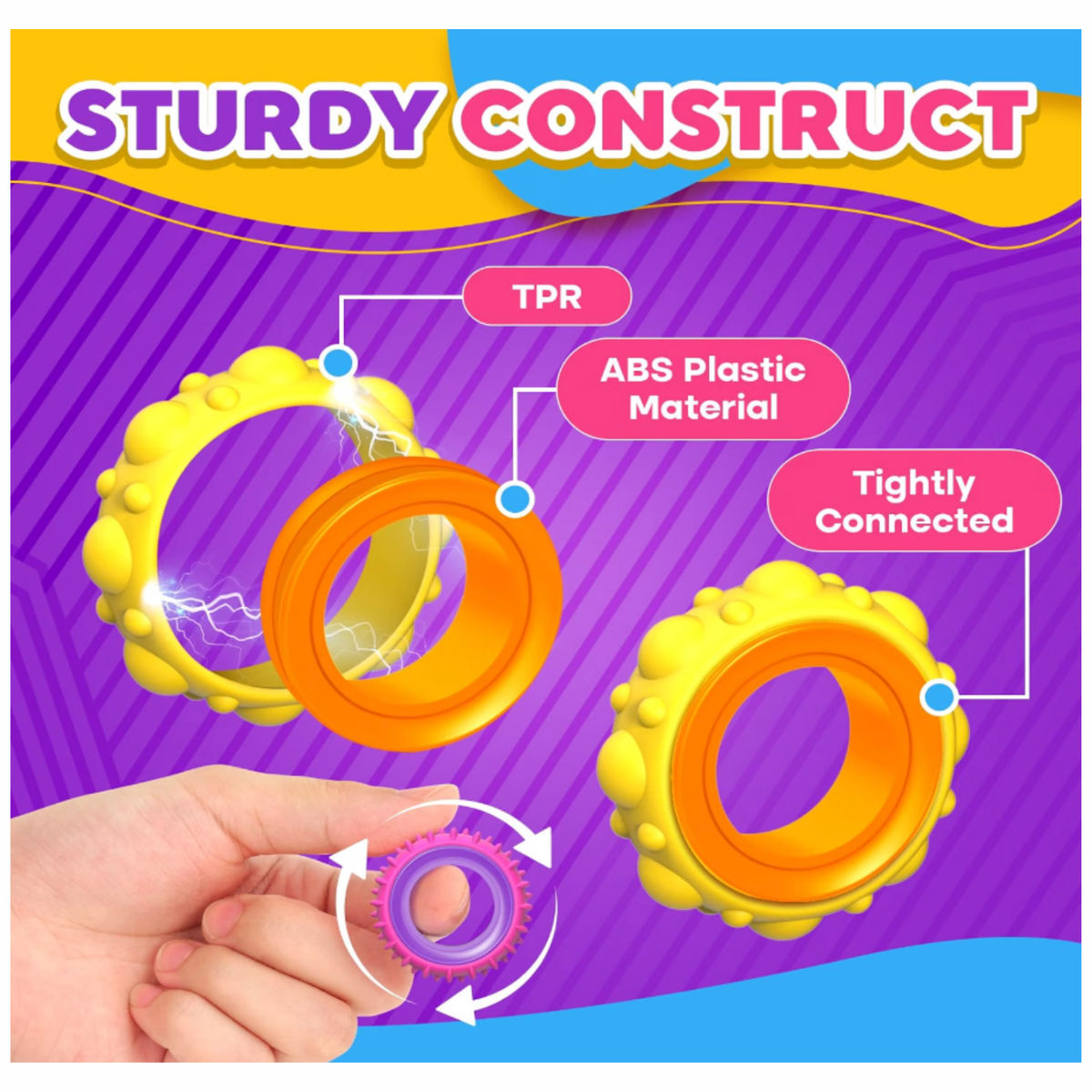 Anillos Sensoriales Fidget Giratorios