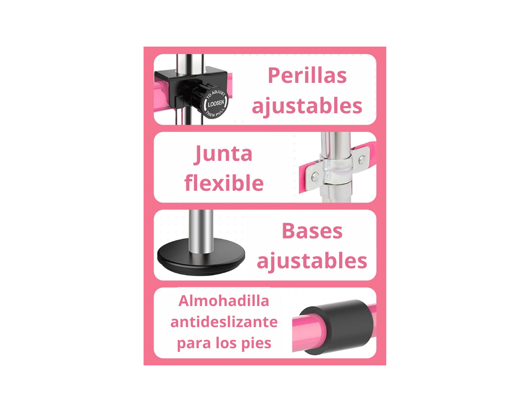 Barras de gimnasia para niños con altura ajustable