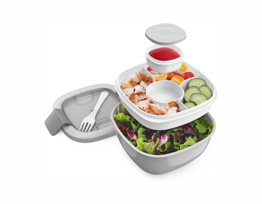 Lonchera Bentgo para Ensalada  - Sostenible y Práctica para Comidas Frescas-Disponible en Gris, Verde y Azul