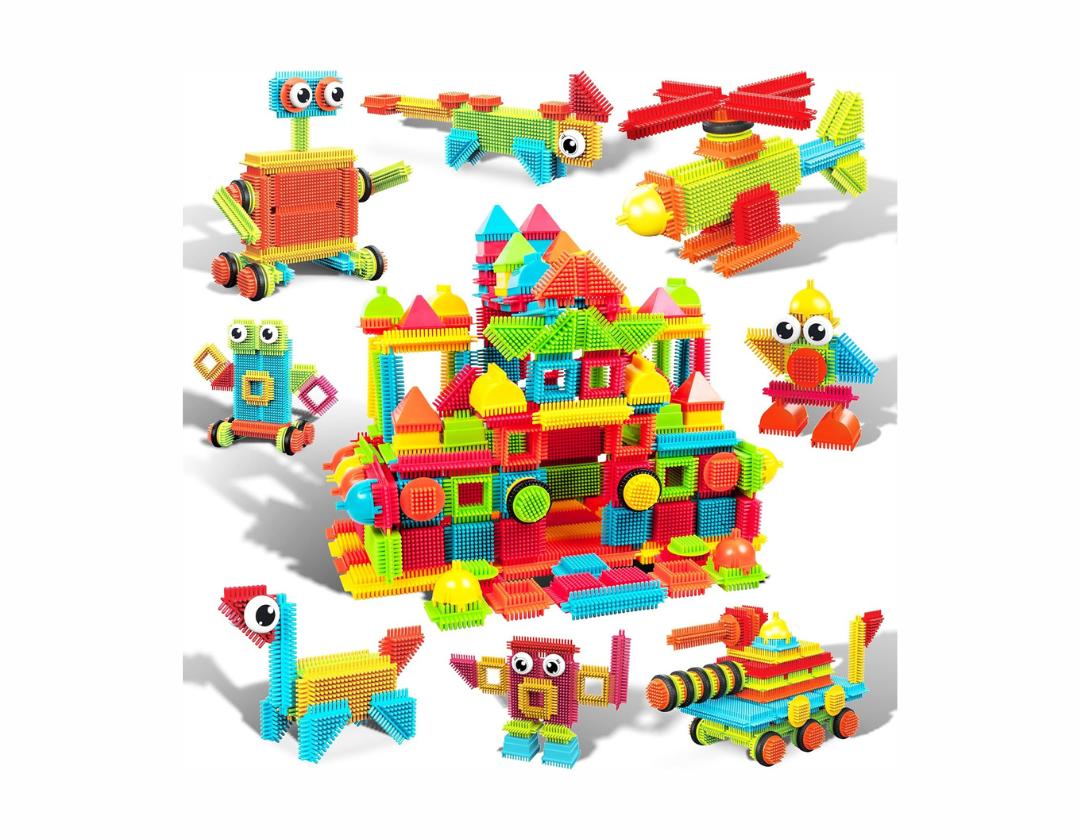 PicassoTiles – 240 Piezas Hedgehog Interlocking 3D Blocks
