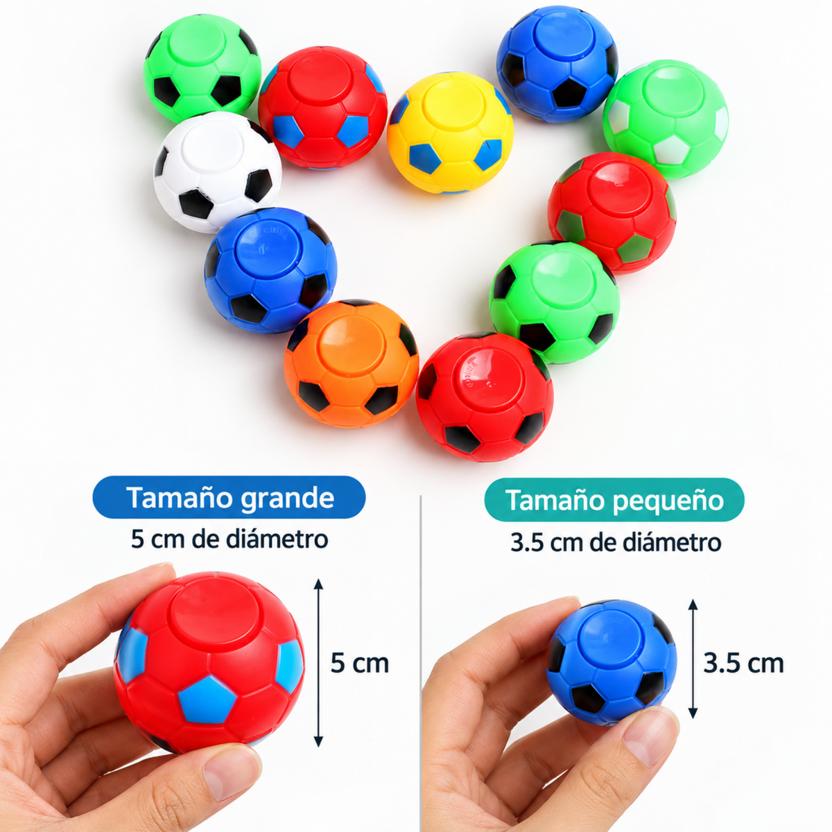 Juguete sensorial pelota fútbol spinner 35mm