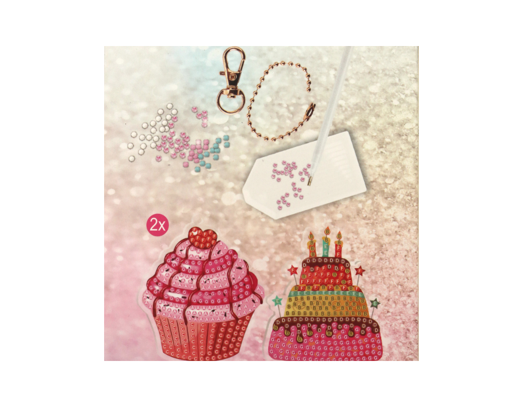 Pintura con diamantes llaveros para niñas