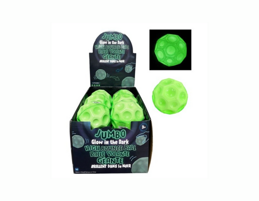Pelota jumbo rebotina que brilla en la oscuridad Moon ball