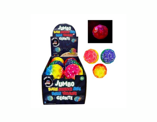 Pelota jumbo rebotina o moon ball con luces – 10cm