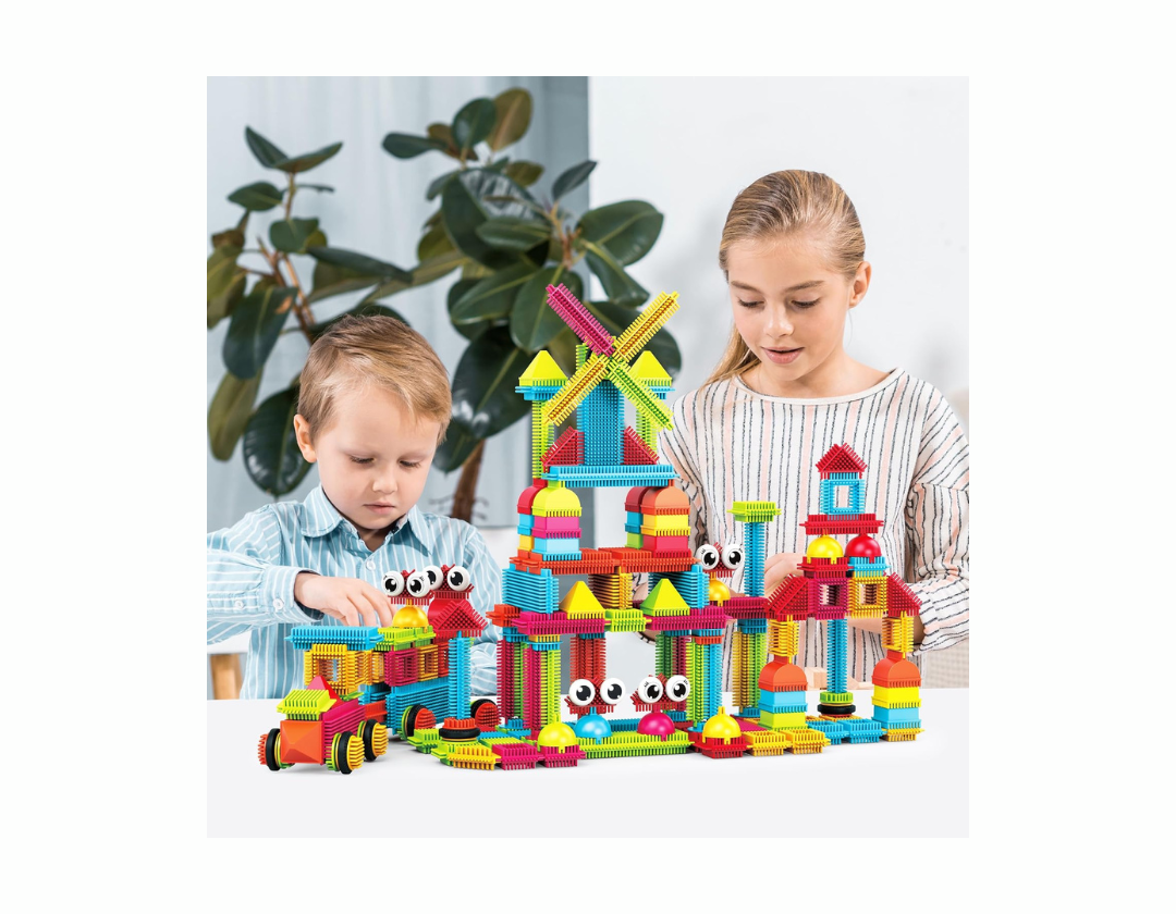 PicassoTiles – 240 Piezas Hedgehog Interlocking 3D Blocks