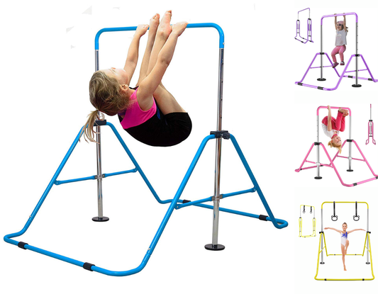 Barras de gimnasia para niños con altura ajustable