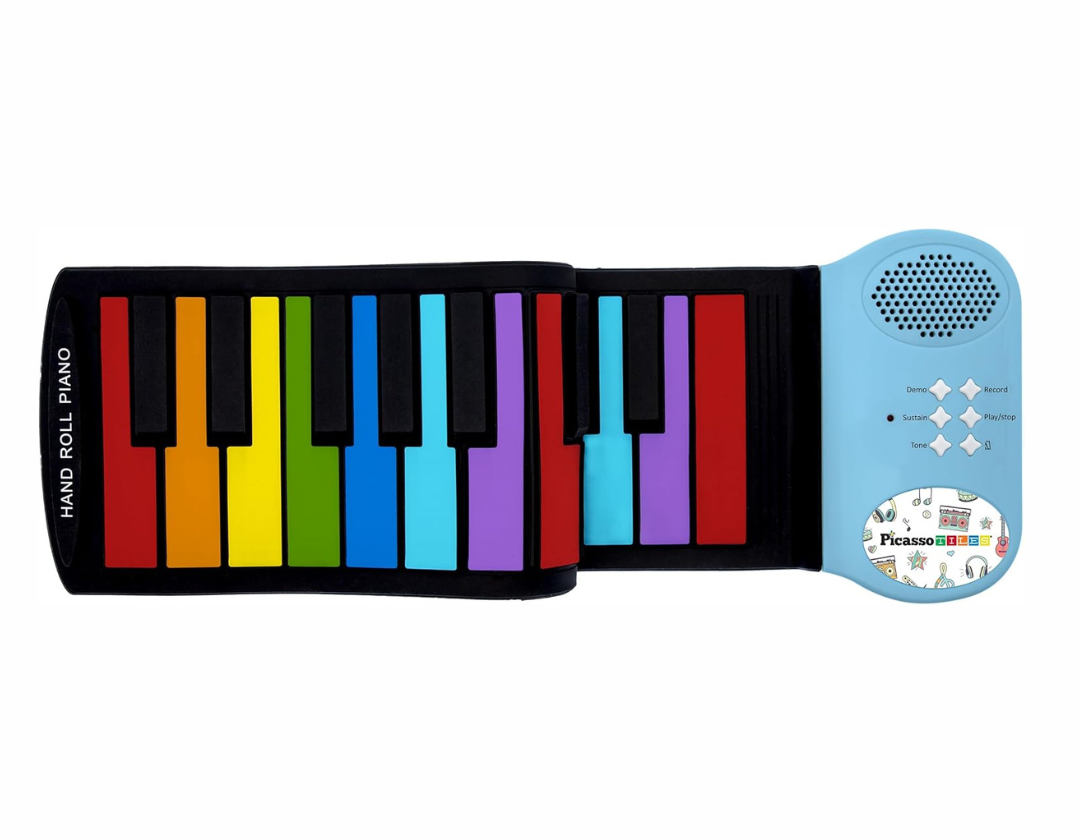 PICASSOTILES PT49 KIDS 49-KEY FLEXIBLE ROLL-UP EDUCATIONAL PIANO