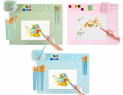 Silicone Painting Mat or Tablecloth 50.8 x 40.64 cm – Various Colors 🎨
