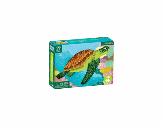 Mini Rompecabejas Tortuga Marina Verde 48pz
