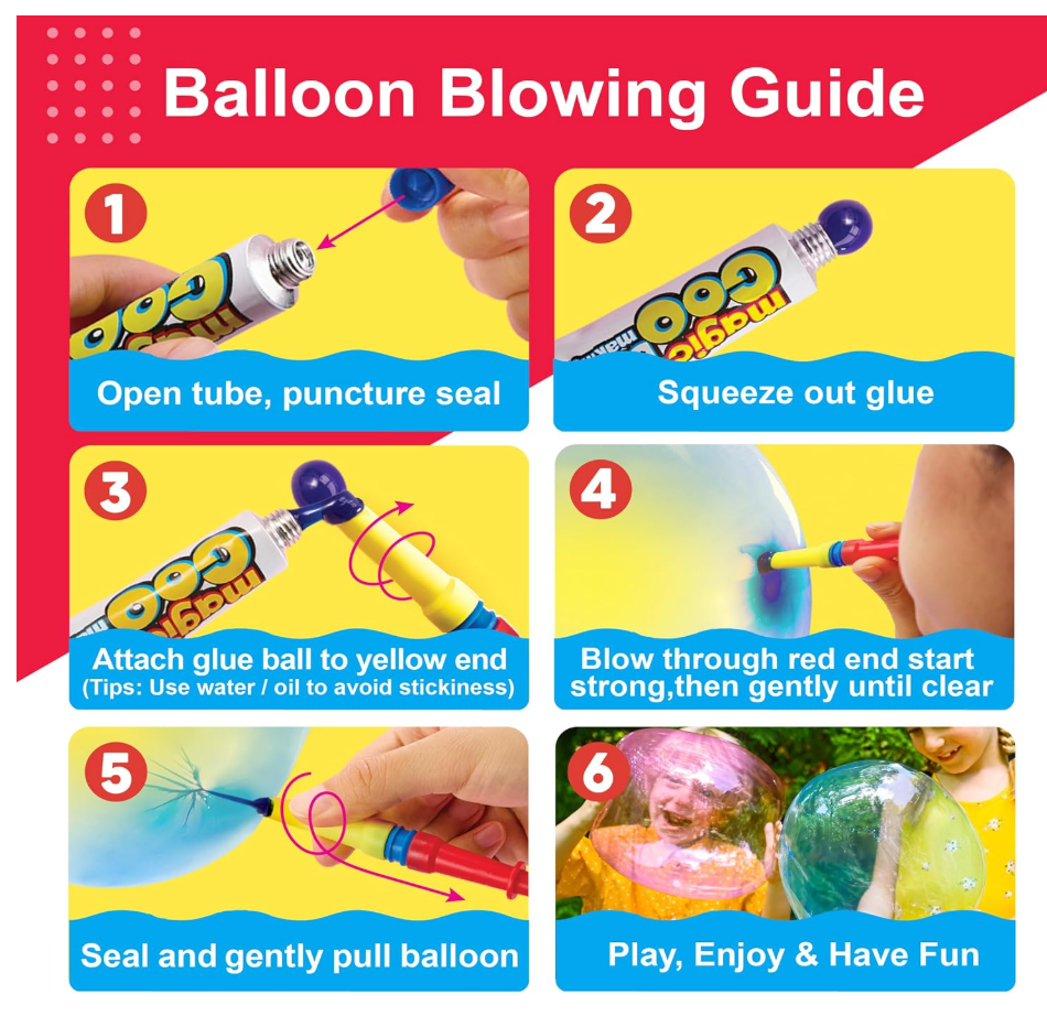 Kit para hacer Burbujas o globos de Plástico Magic Goo 3 en 1 - 4M
