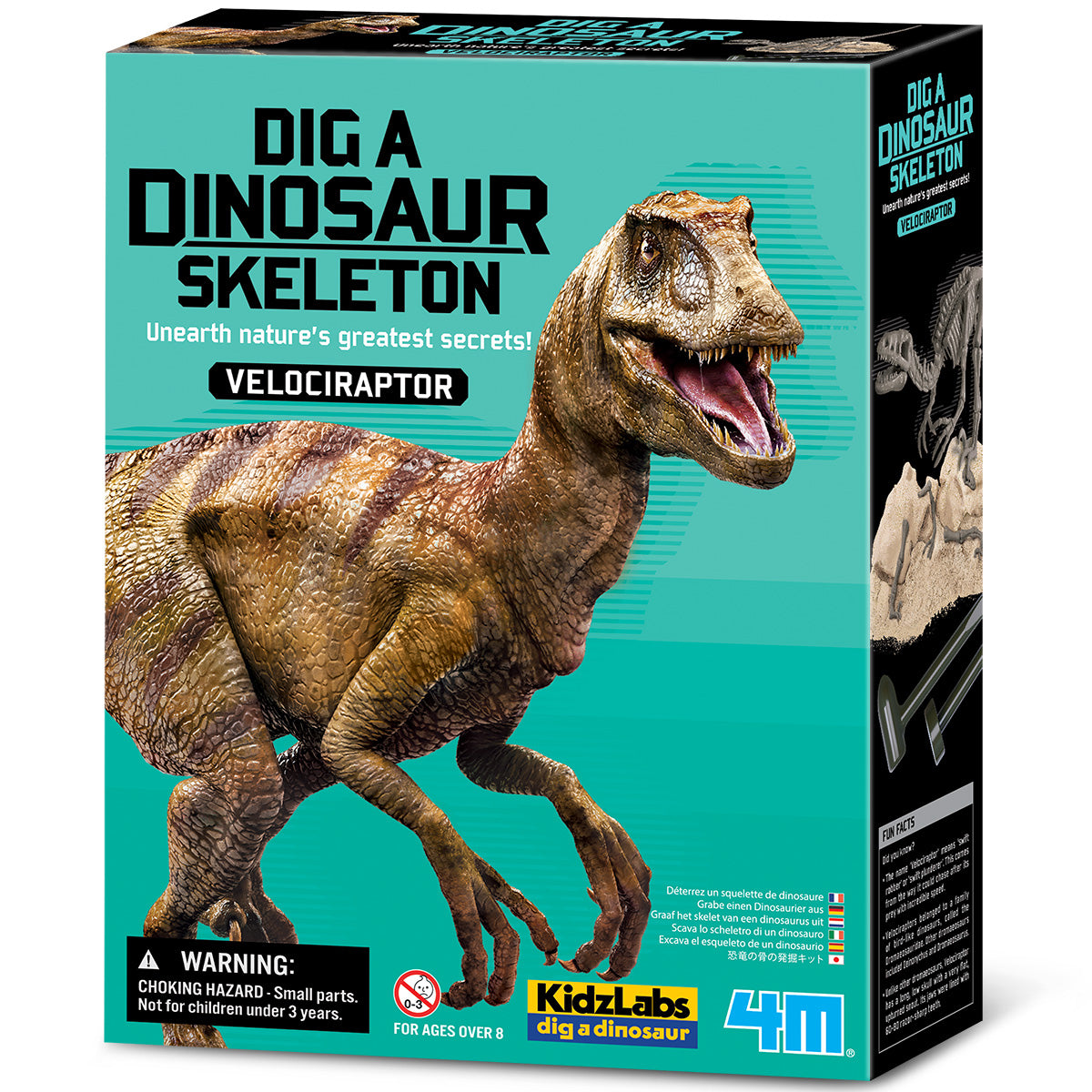 Excavación de Dinosaurio Velociraptor Kidz Lab 4M