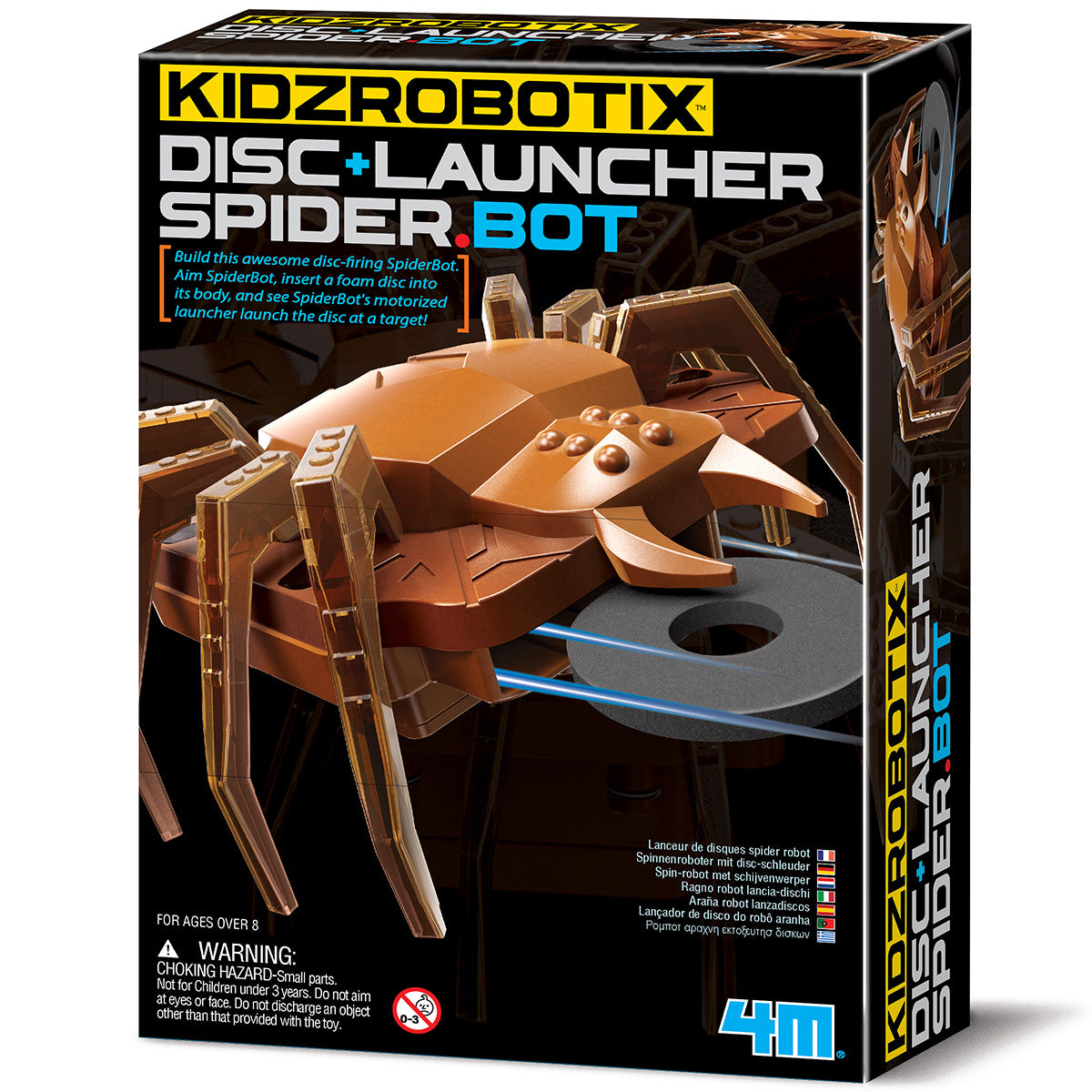 Lanzador de Discos SpiderBot KidzRobotix 4M