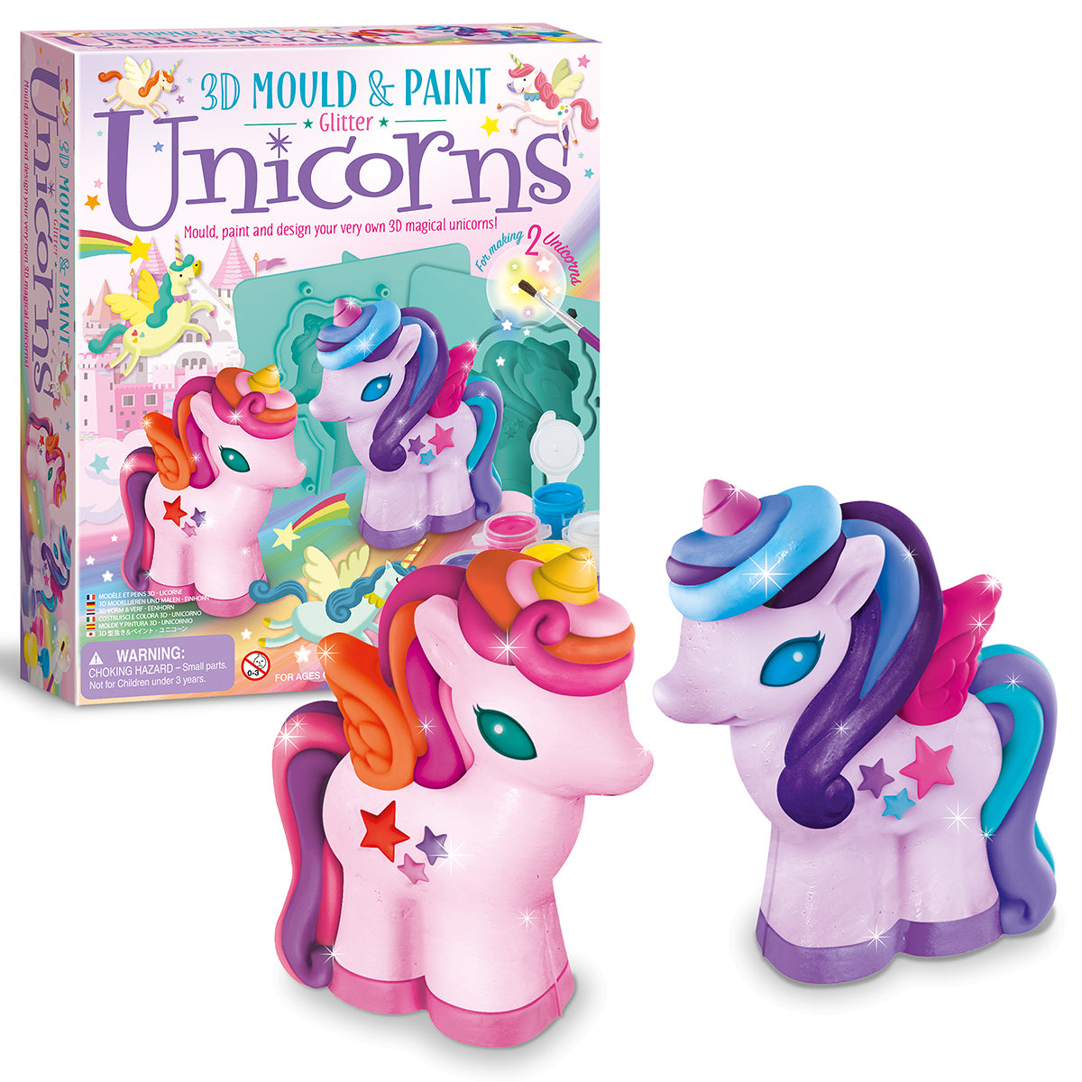 Unicornios 3D Mould and Paint 4M