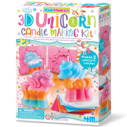 Kit para Hacer Velas 3D de Unicornios KidzMaker 4M