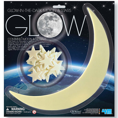 Luna y Estrellas que Brillan en la Oscuridad Glowing Imaginations 4M