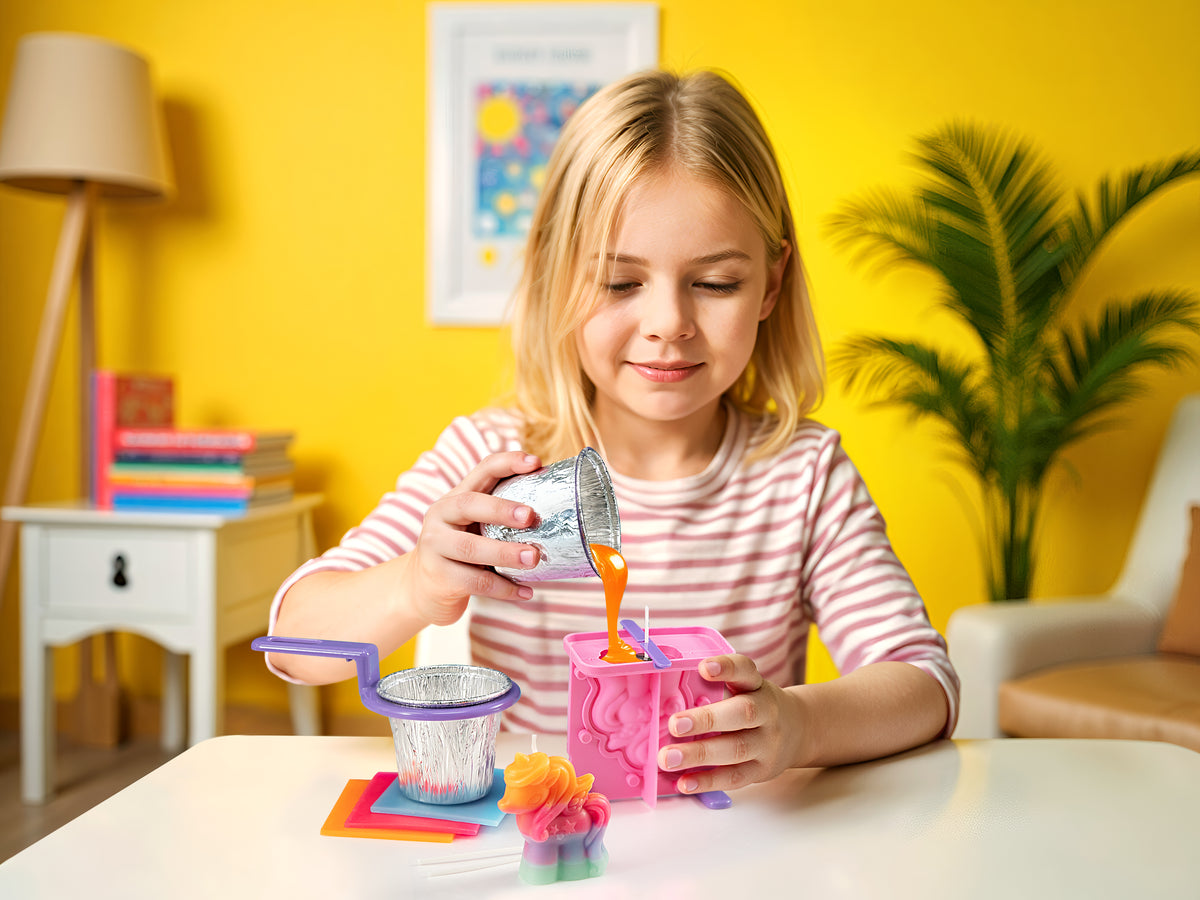 Kit para Hacer Velas 3D de Unicornios KidzMaker 4M
