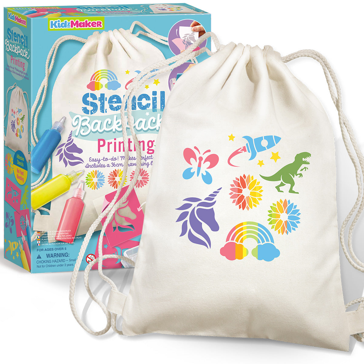 Kit de Estampado con Stencil para Mochila KidzMaker 4M