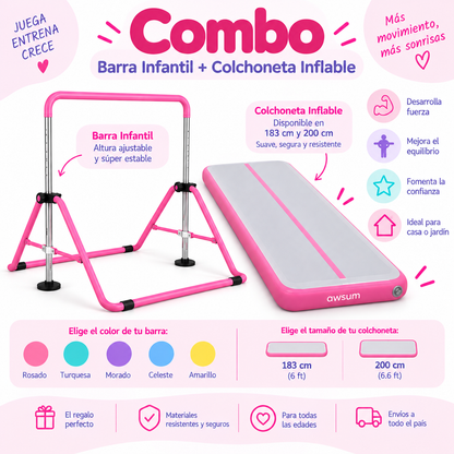 Combo Barra Infantil + Colchoneta Inflable
