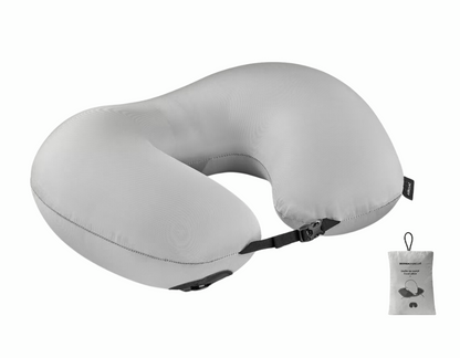 Compact inflatable travel neck pillow
